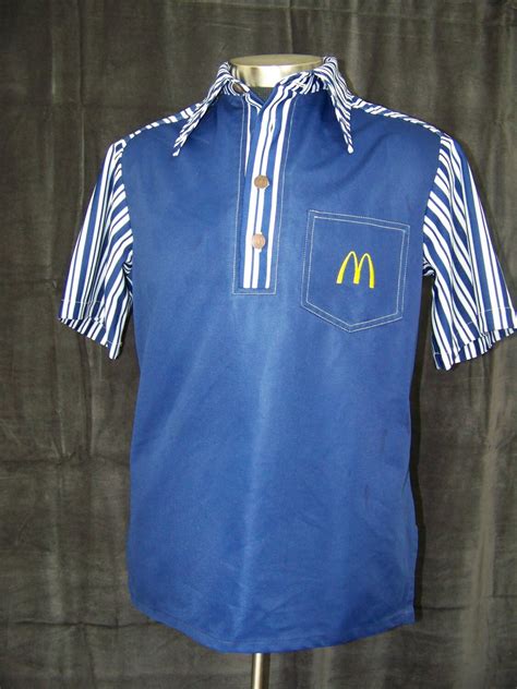 Vintage 1976 McDonalds Uniform shirt blue 1970s