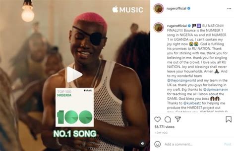 Ruger's 'Bounce' Takes Top Spot on Apple Music Nigeria Top 100 ...