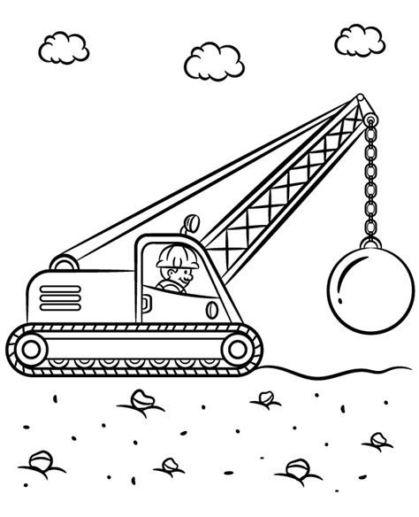 Printable coloring page wrecking ball - Topcoloringpages.net