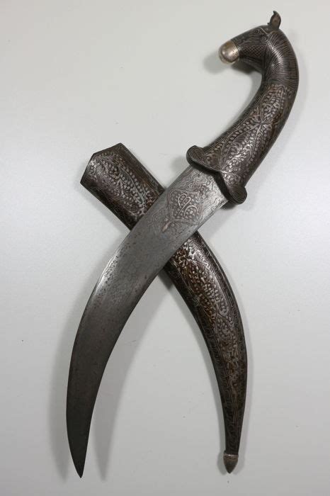 Khanjar dagger with horse head - North India - 2nd half 20th century (37 cm) - Catawiki