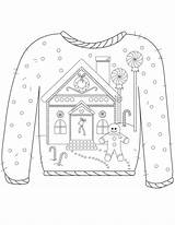 16 Ugly Christmas Sweater Colouring Pages  Festive Fun And Free sketch template