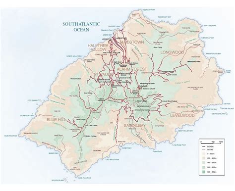 St Helena Island Sc Map - bmp-best