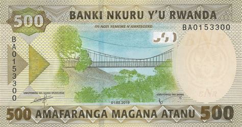 Bank Notes of the World: Bank note from Rwanda