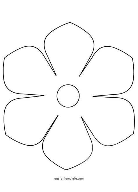 Paper Rose Template Printable Flower Templates Giant Free Pdf Superb 5 Petal Flower Template F ...