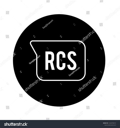 Rcs Logo Monochrome Rich Communication Service Stock Vector (Royalty ...