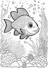 Tropical Fish And Coral Coloring Page Printable  sketch template