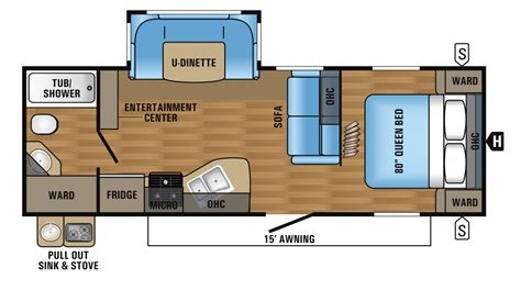 2017 Jay Flight 24RBS | Travel trailer floor plans, Travel trailer, Jayco travel trailers