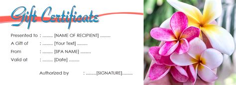 Free Spa Gift Certificate Template Word (Relaxation in 8.5x11)