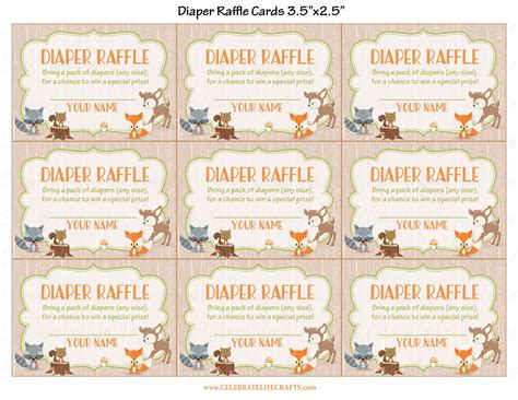 Free Printable Diaper Raffle Tickets - Printable Word Searches