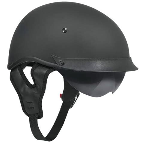 Outlaw T-72 Matte Black Dual-Visor Motorcycle Half Helmet | Best Quality Helmets