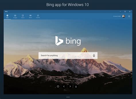 Bing app for Windows 10 - Concept by armend07 on DeviantArt