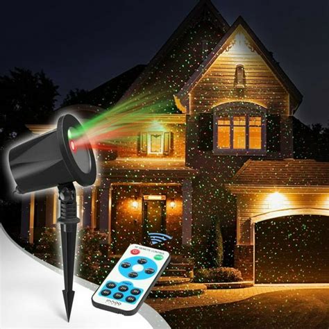 CHRISTMAS HOLIDAY LASER LIGHTS PROJECTOR RED AND GREEN OUTDOOR WATERPROOF REMOTE CONTROL ...