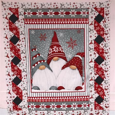 Christmas Gnomes Fabric Panel – Idalias Salon