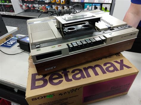 Customer brought in 2 working betamax players for recycling today. I ...