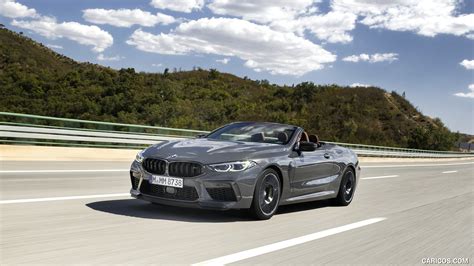 2020 BMW M8 Competition Convertible (Color: Brands Hatch Grey) | Front Three-Quarter