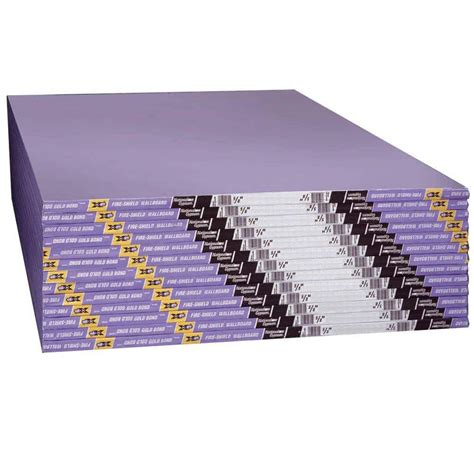 [B!] Gold Bond Fire-Shield PURPLE XP 5/8 in. x 4 ft. x 8 ft. Fire- Mold- and Moisture-Resistant ...