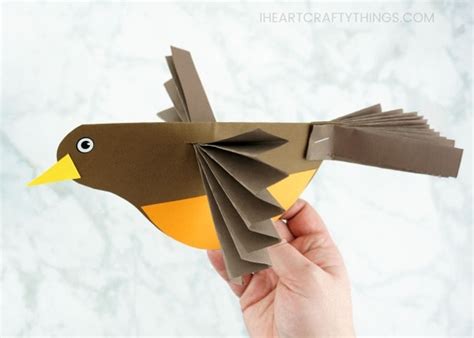 How To Make A Colorful Paper Bird Craft -Fun Paper Craft For Kids Of ...