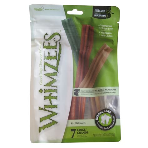 Whimzees Stix Dental Dog Treats, Large | NaturalPetWarehouse.com