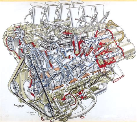 28 rare cutaway illustrations of classic cars | Classic cars, Car ...