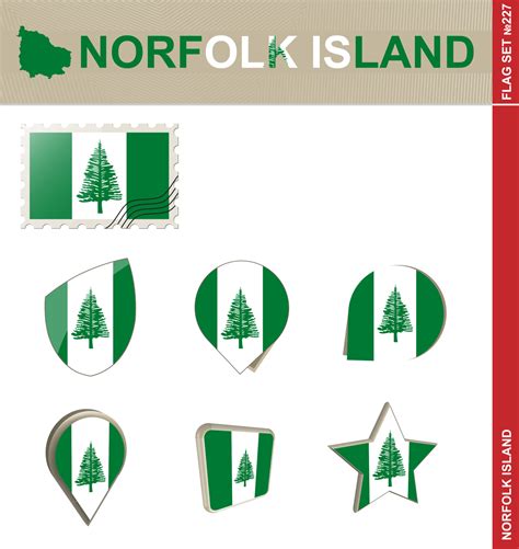 Norfolk Island Flag Set, Flag Set 8804177 Vector Art at Vecteezy