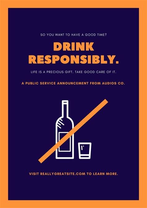 Free custom printable alcohol awareness poster templates | Canva