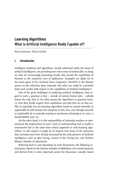 (PDF) Learning Algorithms: What is Artificial Intelligence Really ...