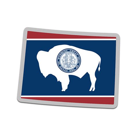 Wyoming State Shaped Flag Decal WY Map Vinyl Sticker - Rotten Remains