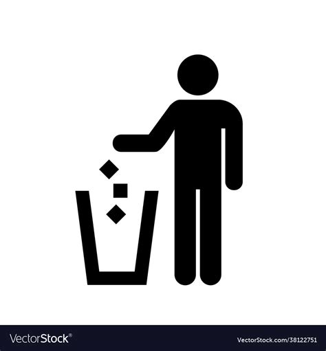 Trash icon dispose logo Royalty Free Vector Image