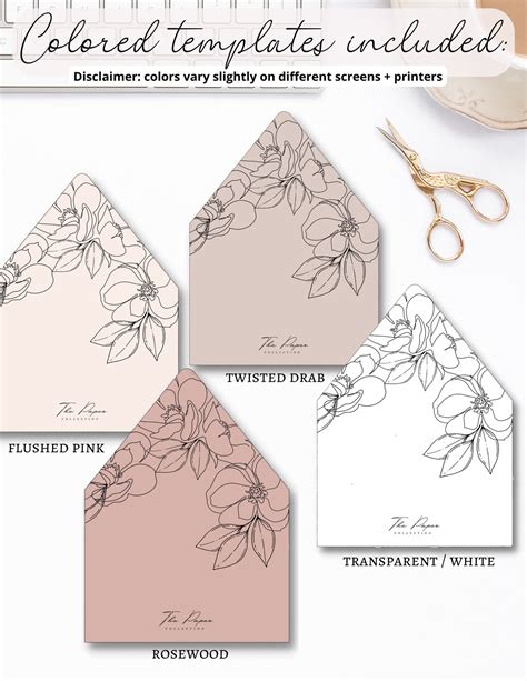 Envelope Liner Template Printable Envelope Liner Editable - Etsy