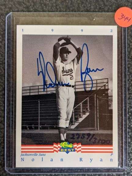 1992 Classic Best Nolan Ryan Autograph - South Auction