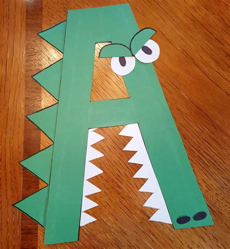 "A" Is for Alligator (Alphabet Paper Craft for Kids) - FeltMagnet - Crafts