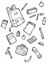 School Supplies Coloring Pages At GetColoringscom  Free Printable sketch template