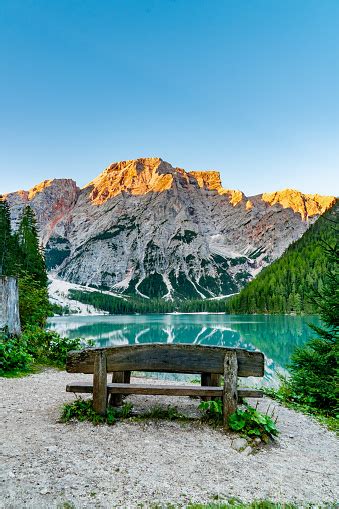 Sunrise On The Pragser Wildsee Stock Photo - Download Image Now - iStock