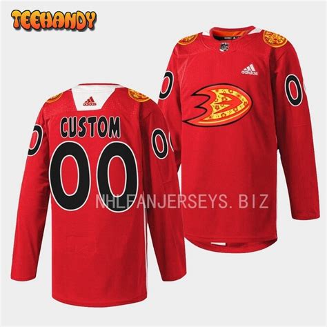 Anaheim Ducks Custom 2023 Lunar New Year Red Jersey