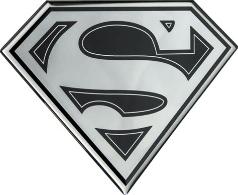 Superman - Superman Logo Black and Chrome Lensed Fan Emblem by Fan Emblems