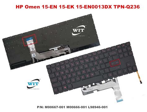 Laptop Keyboard for 15.6" Gaming HP Omen 15-EN 15-EK 15-EN0013DX TPN-Q238 TPN-Q236 M00667-001 ...