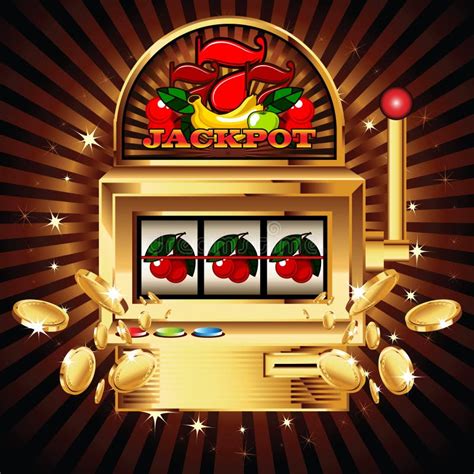 Slot Machine On Shiny Background Stock Vector - Image: 23755067