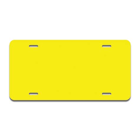 Solid Yellow Aluminum License Plate| License Plate 12" X 6" Fits Any Car, Truck, SUV, RV, or ...