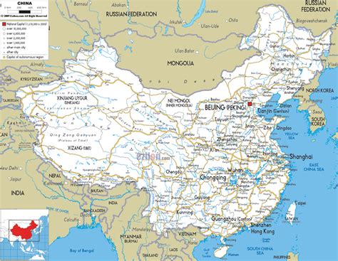 Road Map Of China