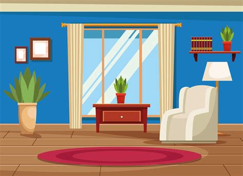 House interior with furniture scenery 688142 Vector Art at Vecteezy