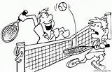 Fun Tennis S9a64 Coloring Page Printable sketch template