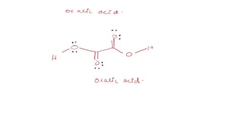 SOLVED: Draw the Lewis structure (including important resonance structures) of H2C2O4 (oxalic ...