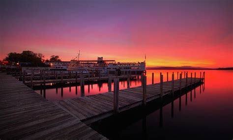 Weirs Beach Sunrise Photograph by Robert Clifford - Fine Art America