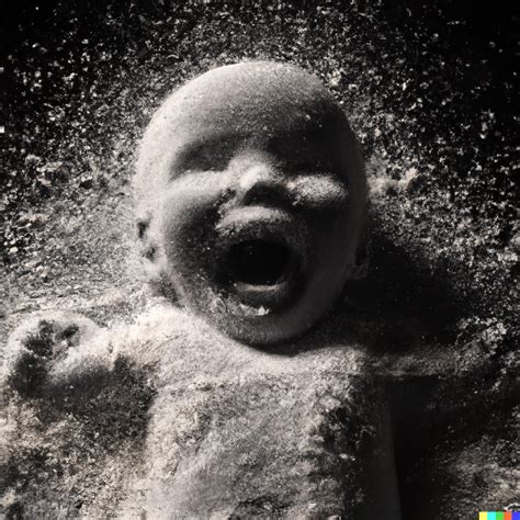 "Screaming baby made of ash" : r/dalle2