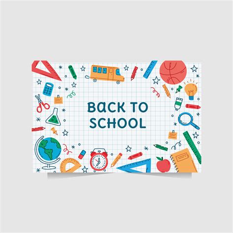 illustration of back to school poster 27569320 Vector Art at Vecteezy