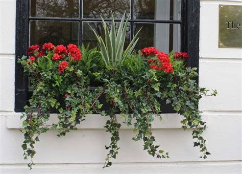 Artificial Geranium Window Box | Window box flowers, Outdoor flower ...