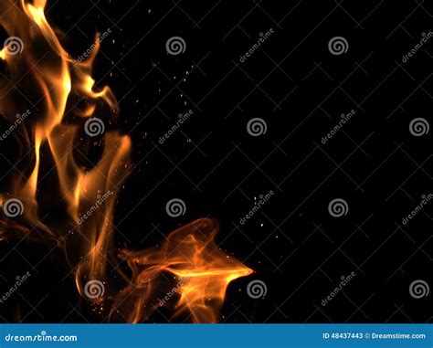 Crackling fire stock image. Image of crackling, spark - 48437443