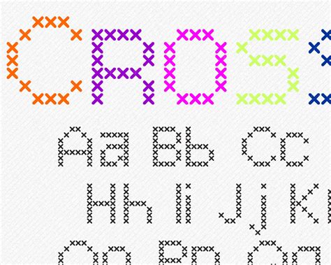 Stitching font SVG Cross Stitch Font | Etsy