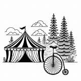 Unicycle By circus Tent coloring Page Lulu Pages sketch template