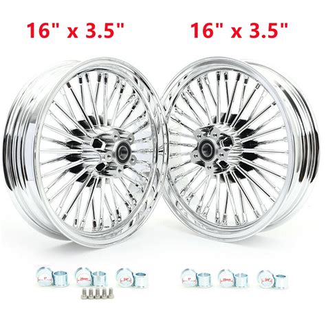 16x3.5 Fat Spoke Wheels Rims for Harley Touring Bagger Road King Glide ...